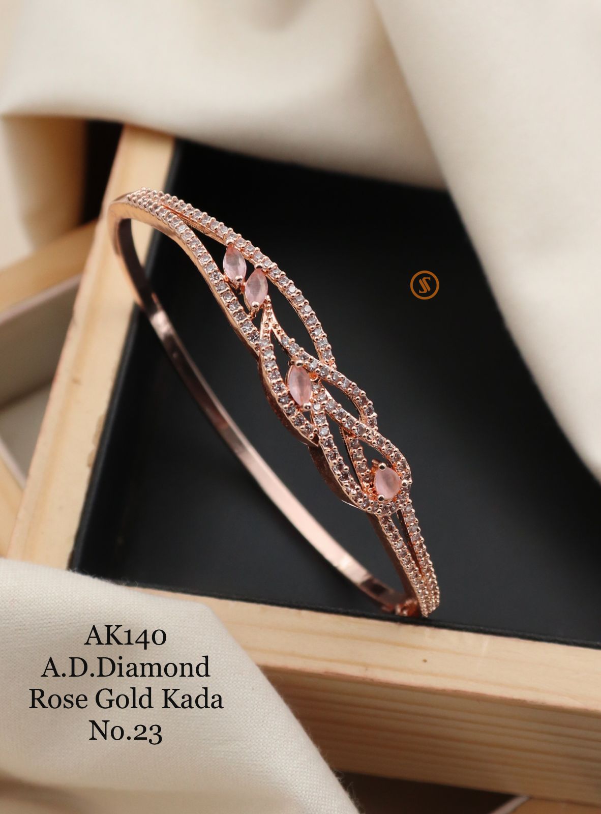 Ad Diamond 4 Rose Gold Kada Catalog
